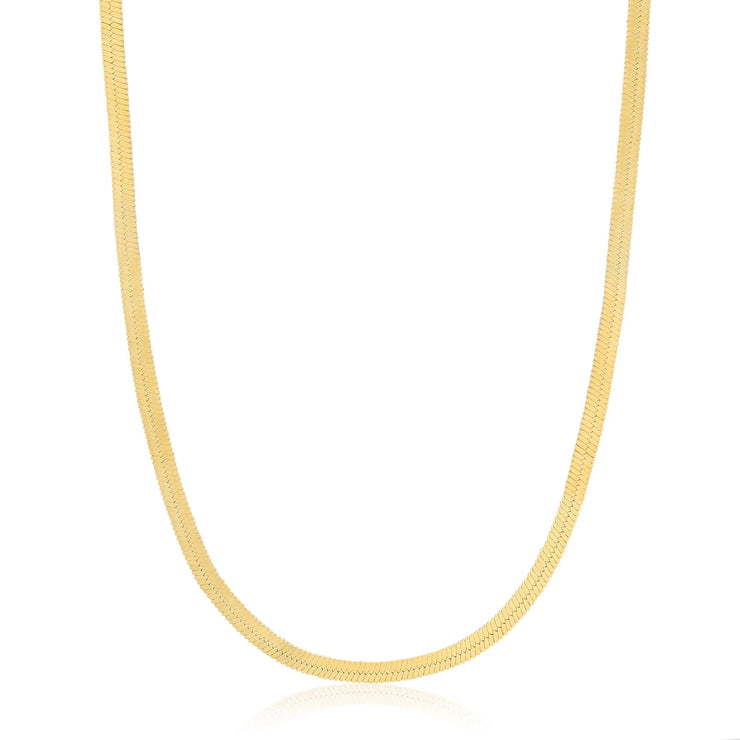 ANIA HAIE - GOLD PLATED STERLING SILVER SNAKE CHAIN NECKLACE