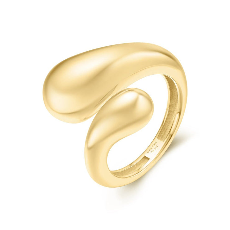 Ania Haie - Gold Sculptural Crossover Ring