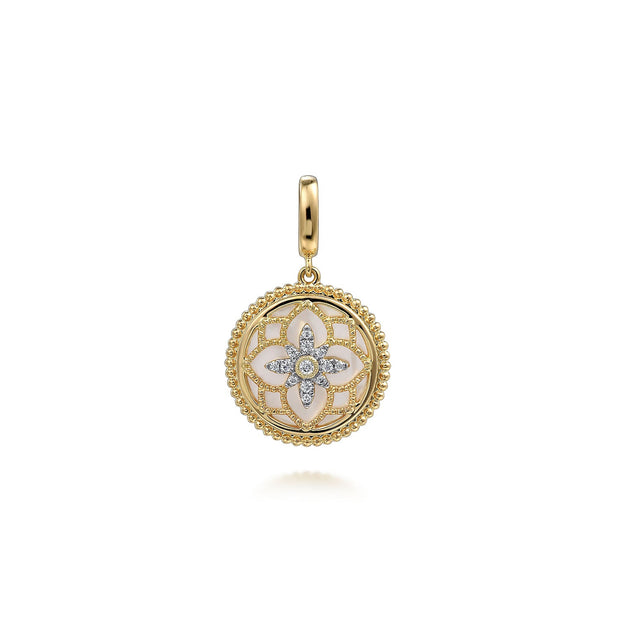 Gabriel & Co - Mother of Pearl Flower Pendant