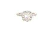 HENRI DAUSSI - WHITE GOLD DIAMOND ENGAGEMENT RING