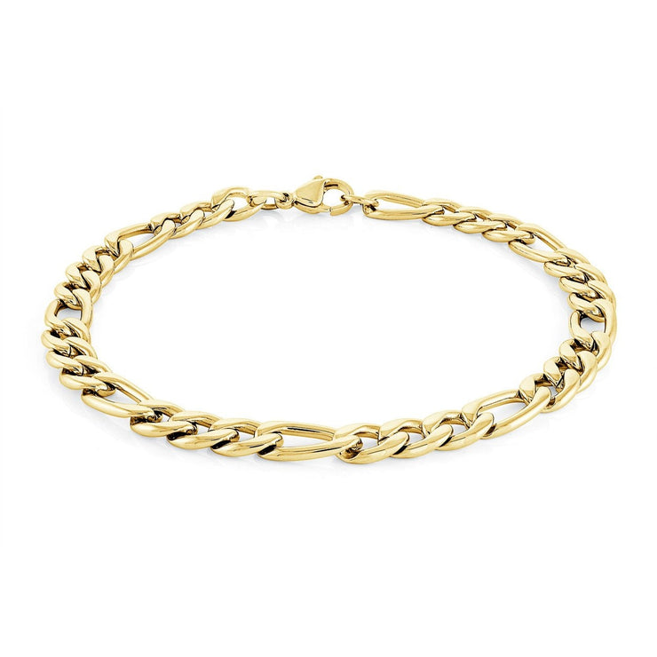 6MM FIGARO LINK CHAIN BRACELET