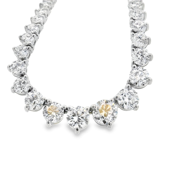 GRADUATED DIAMOND TENNIS NECKLACE - 17 1/2 CT