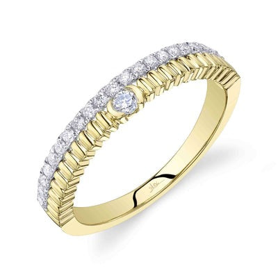 SHY CREATION - DOUBLE ROW STACKABLE DIAMOND RING