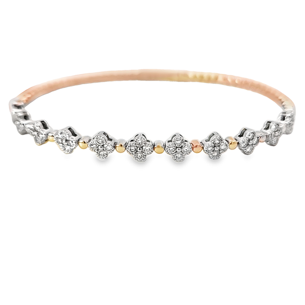 DIAMOND CLOVER BANGLE BRACELET