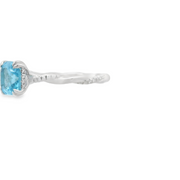 BLUE TOPAZ & DIAMOND RING