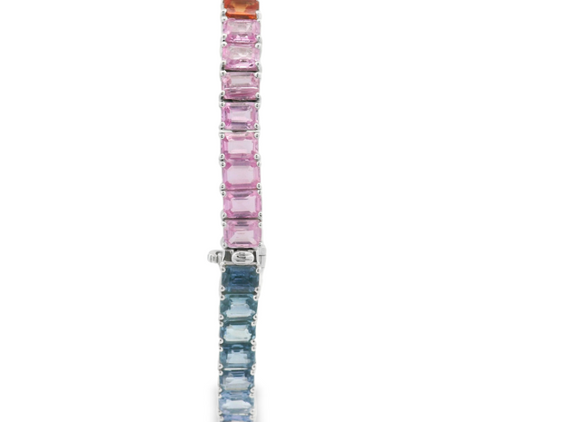 RAINBOW SAPPHIRE TENNIS BRACELET