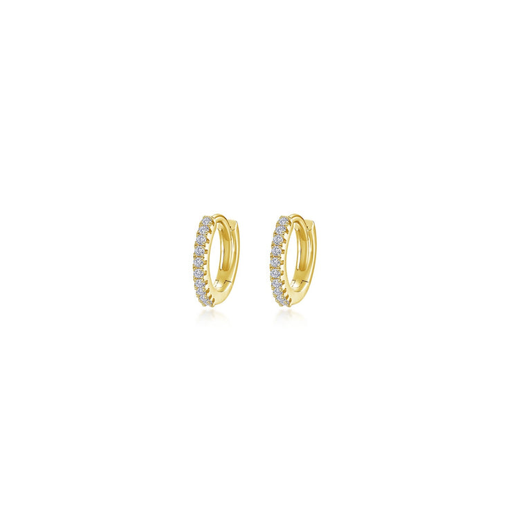 LAFONN - PAVE HUGGIE HOOP EARRINGS