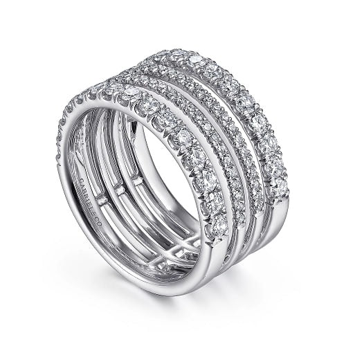 GABRIEL - 4 ROW DIAMOND RING