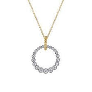 GABRIEL & CO - OPEN CIRCLE DIAMOND PENDANT