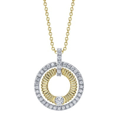 SHY CREATION - OPEN CIRCLE DIAMOND PENDANT