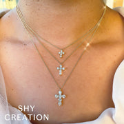 Shy Creation - Diamond Cross Pendant