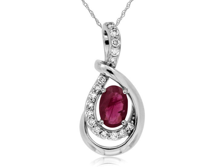 RUBY & DIAMOND PENDANT