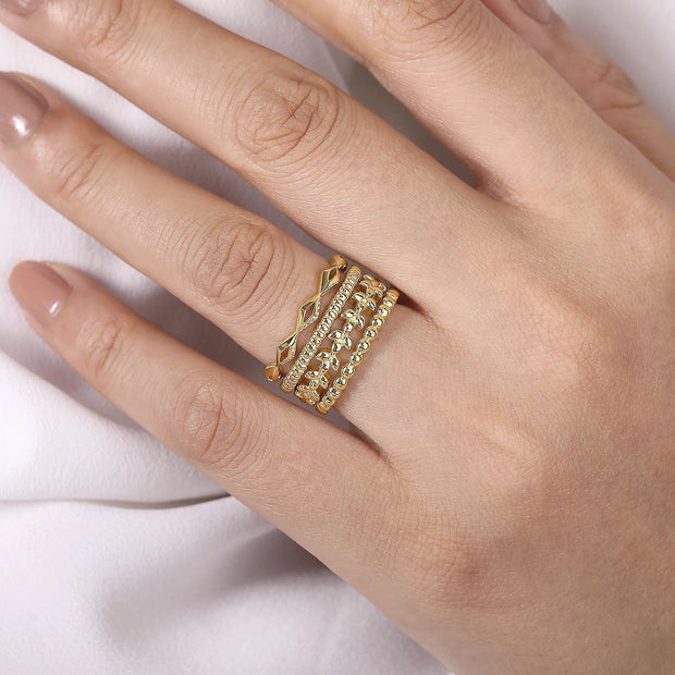 GABRIEL & CO - Multi Row Wide Ring