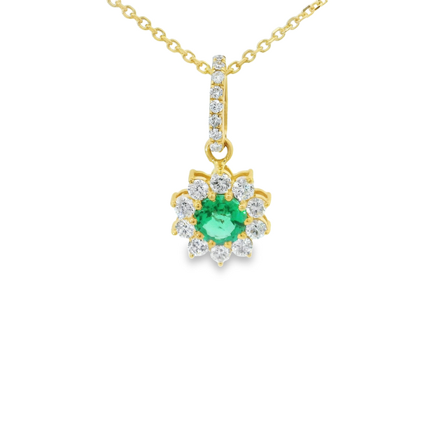 EMERALD & DIAMOND PENDANT