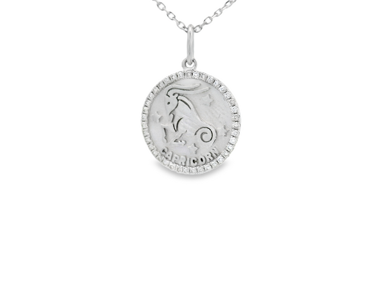 DIAMOND ZODIAC PENDANT - CAPRICORN