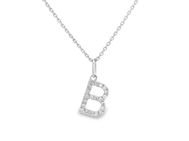 DIAMOND INITIAL 'B' PENDANT