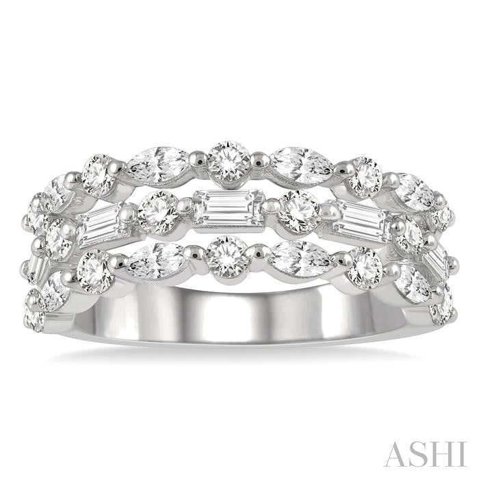 3 ROW DIAMOND RING