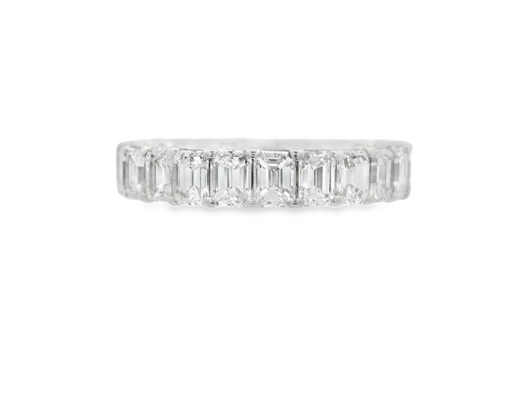 DIAMOND ETERNITY BAND - 4 CT EMERALD CUT