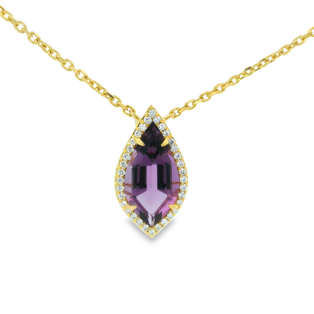 AMETHYST & DIAMOND NECKLACE