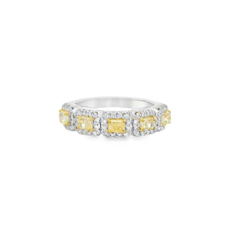 YELLOW DIAMOND 5 STONE RING