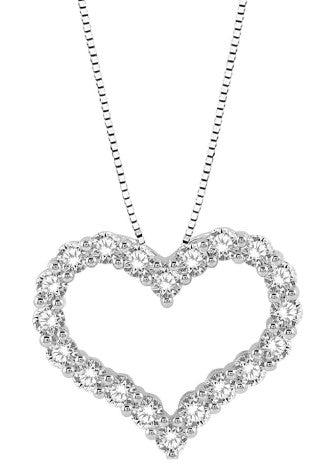 ASHI - 1/4 CARAT DIAMOND HEART NECKLACE