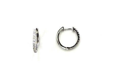 DIAMOND HOOP EARRINGS - 1/4 CT