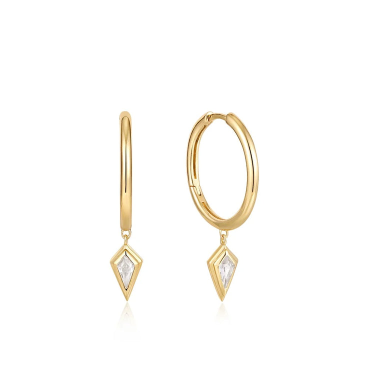 ANIA HAIE - Sparkel Drop Hoop Earrings