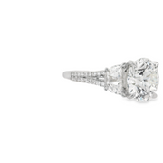 DIAMOND ENGAGEMENT RING - 4 TCW ROUND CENTER