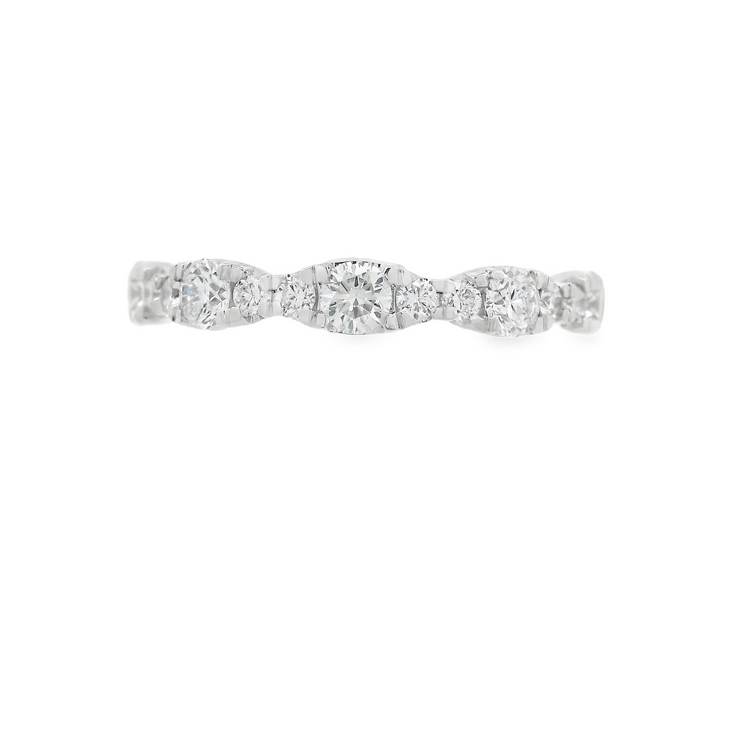 ILLUSION EAST WEST MARQUISE DIAMOND WEDDING BAND