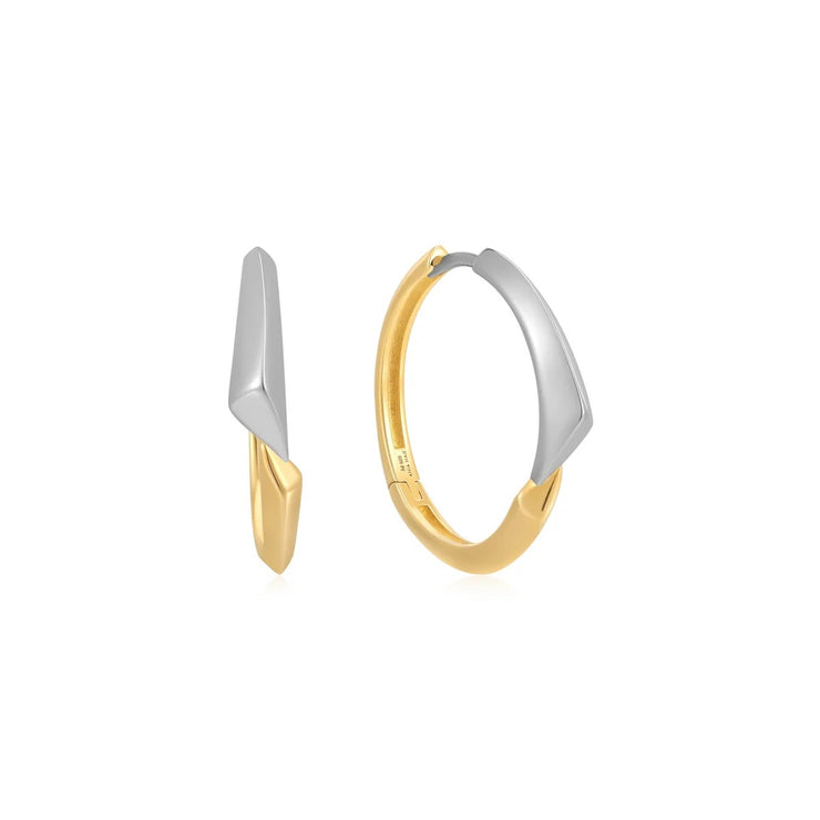 ANIA HAIE - TWO TONE ARROW HOOP EARRINGS