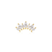 Ania Haie - Gold Sparkle Marquise Climber Barbell Single Earring