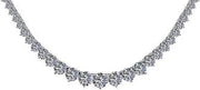 GRADUATED DIAMOND TENNIS NECKLACE - 11 CT