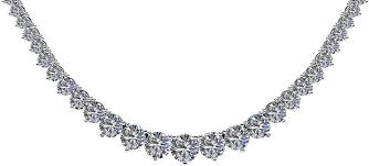 GRADUATED DIAMOND TENNIS NECKLACE - 11 CT