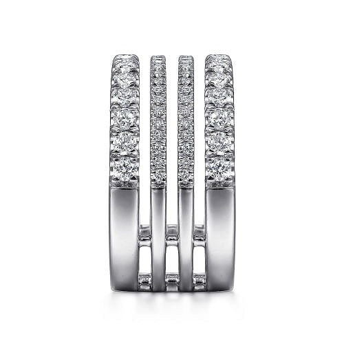 GABRIEL - 4 ROW DIAMOND RING