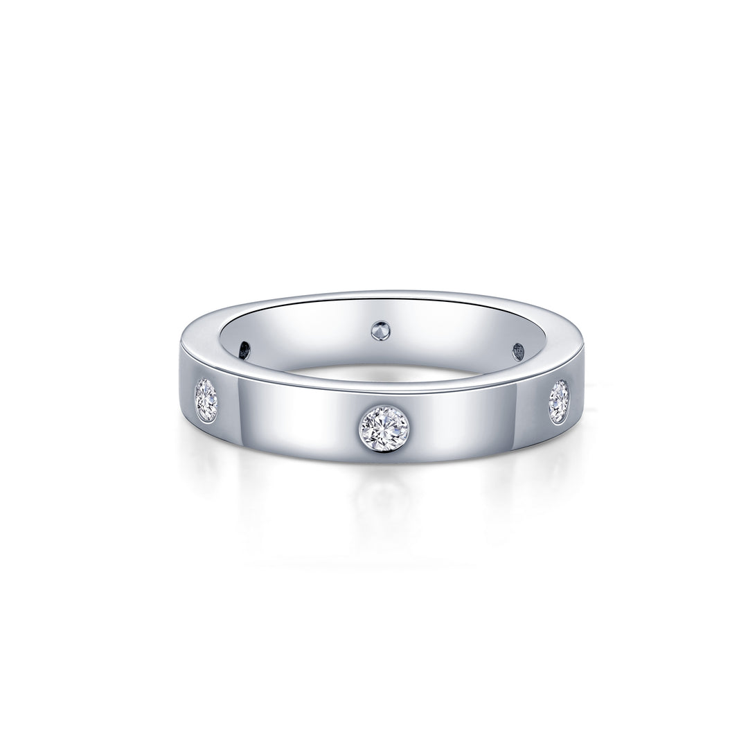 LAFONN STERLING SILVER FLUSH SET PERIODIC STONE ETERNITY RING Siebke Hoyt