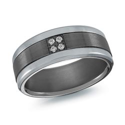 MALO - TITANIUM & TANTALUM MENS DIAMOND WEDDING BAND