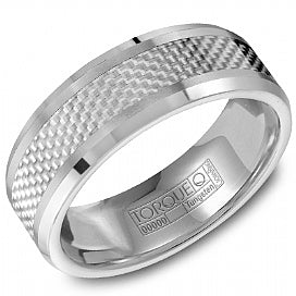 CROWN RING – MENS TUNGSTON & CARBON FIBER WEDDING BAND