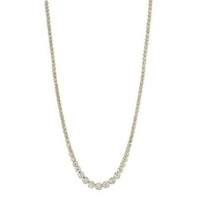 SHY CREATION - GRADUATED DIAMOND TENNIS NECKLACE