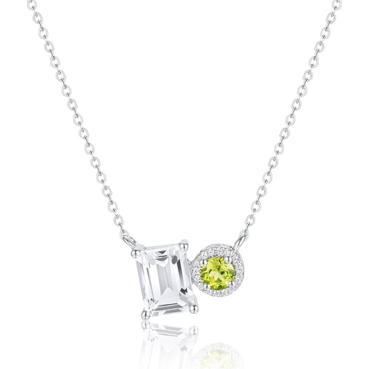 LUVENTE - PERIDOT, WHITE TOPAZ, & DIAMOND PENDANT