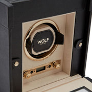 WOLF - Palermo Single Watch Winder With Jewelry Storage