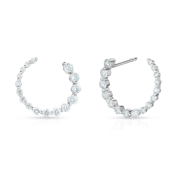 OPEN GRADUATED DIAMOND HOOPS