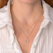 Shy Creation - Diamond Oval Pendant