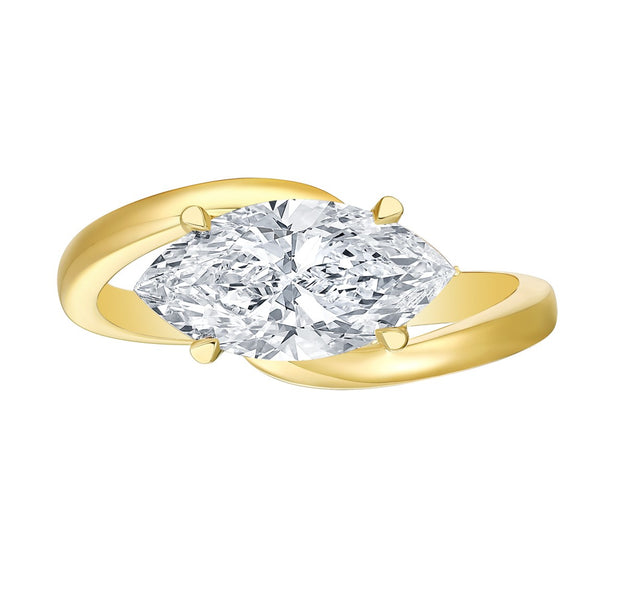 DIAMOND SWIRL ENGAGEMENT RING