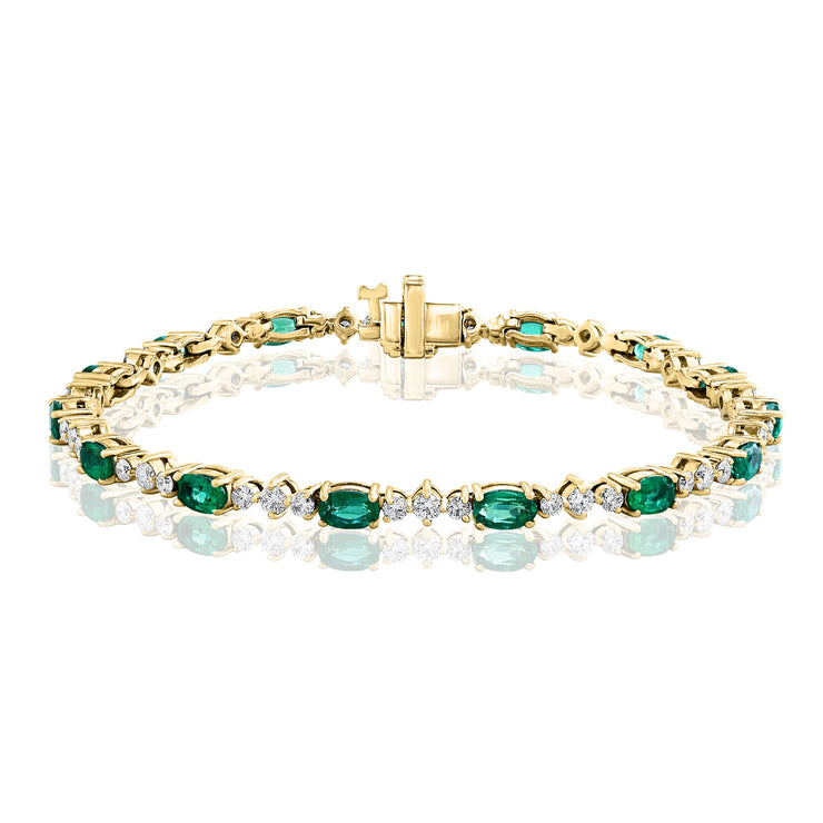 EMERALD & DIAMOND TENNIS BRACELET