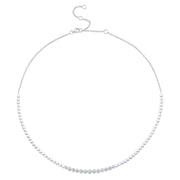 Shy Creation - Bezel Set Diamond Necklace