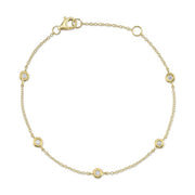 SHY CREATION- YELLOW GOLD DIAMOND BY THE YARD BRACELET