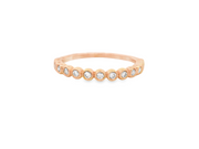 HENRI DAUSSI- ROSE GOLD BEZEL SET WEDDING BAND