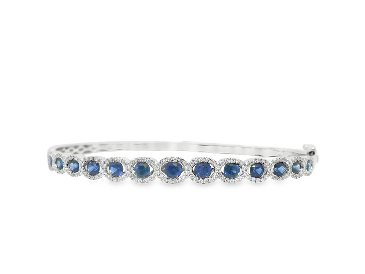 SAPPHIRE & DIAMOND BANGLE BRACELET