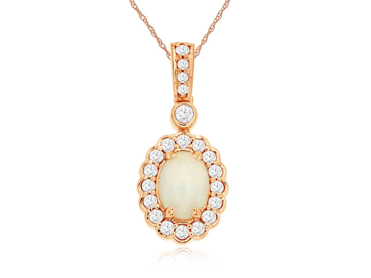 OPAL & DIAMOND PENDANT