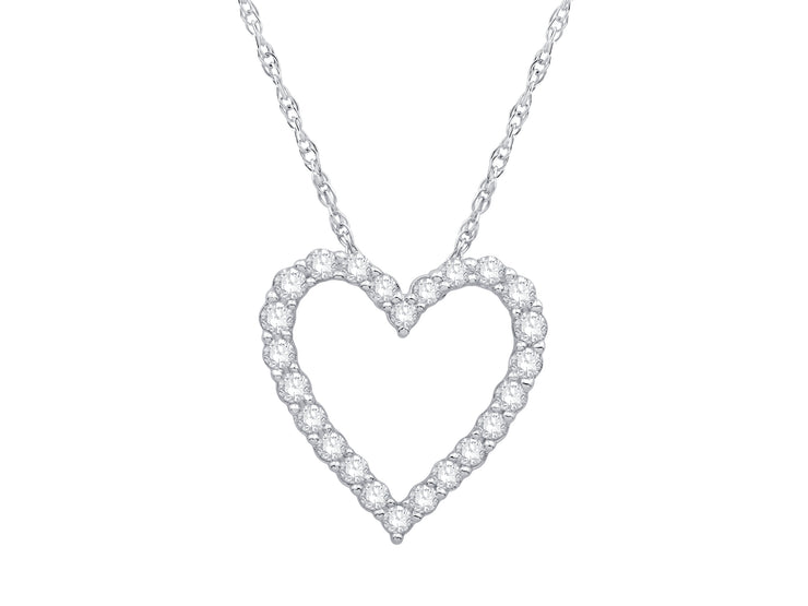 OPEN HEART DIAMOND PENDANT - 1/2 CT